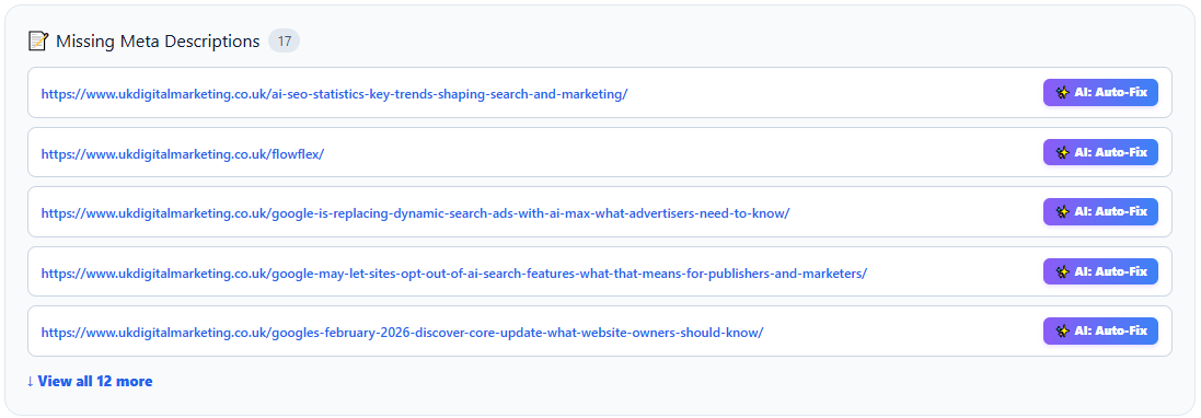 AI Auto-Fix Buttons in Diagnostic Lists