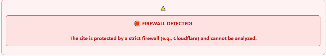 System Firewall Detected Error Warning Message